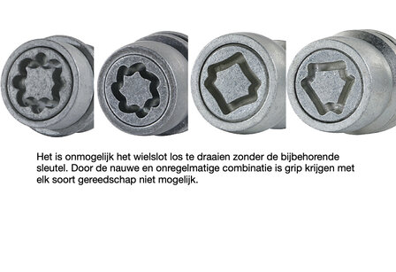 Dragonslock Velgenslot - Renault Fluence vanaf 06/2009 - Zwart