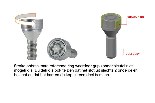 Dragonslock Velgenslot - Renault Capture vanaf 04/2013 - Zwart